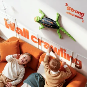 LOVILDS Wall Crawler Gecko - LED RC Toy for Indoor Family Fun & Prank Gifts